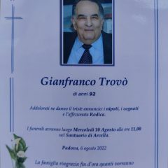 L’ultimo saluto a Gianfranco